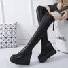 Shoes for Woman Tassel Footwear Above Over The Knee Women's Boots Wedge Heel Round Toe Thigh High Designer Luxury Spring Autumn