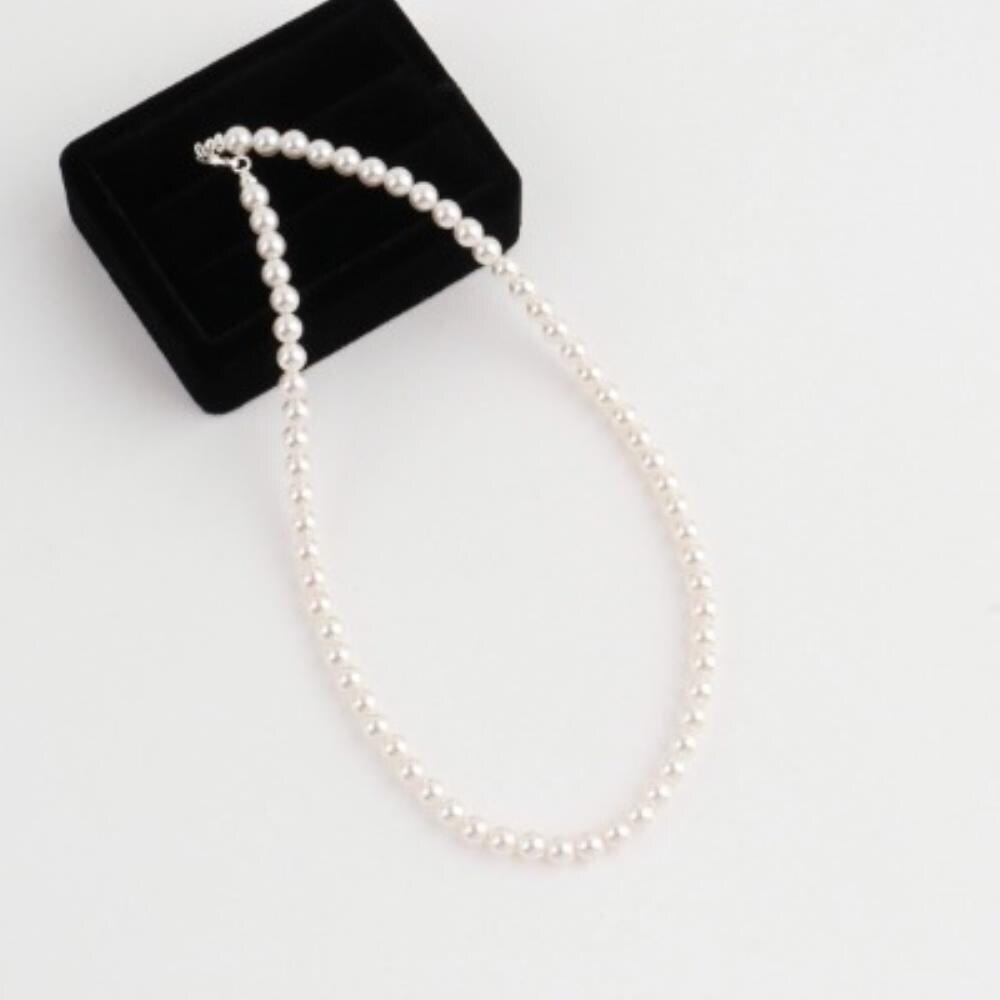 [Osjarak] Women's Classic Simple 6mm Freshwater Pearl Necklace