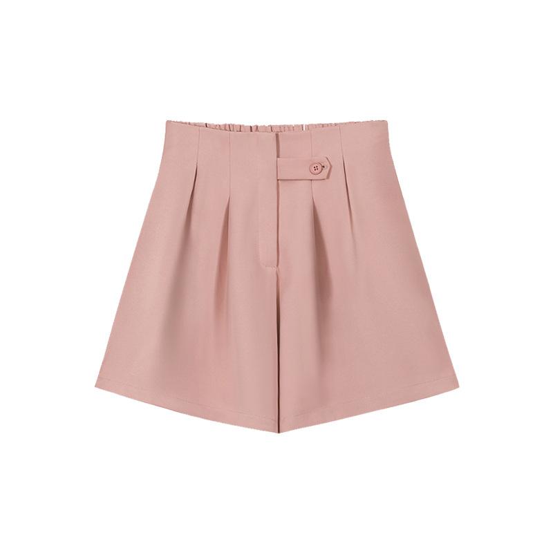 Suit Shorts Women's High Waist and Thin Loose Commuting Versatile New Small Wide-leg Ice Silk Five-point Pants