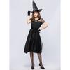 Halloween New Black Veil Witch Costume, Witch Costume, Temperament Witch Night Ghost Game Costume