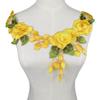 Yellow Flower Lace Fabric Dress Applique Motif Blouse Sewing Trims DIY Neckline Collar Costume Decoration Accessories