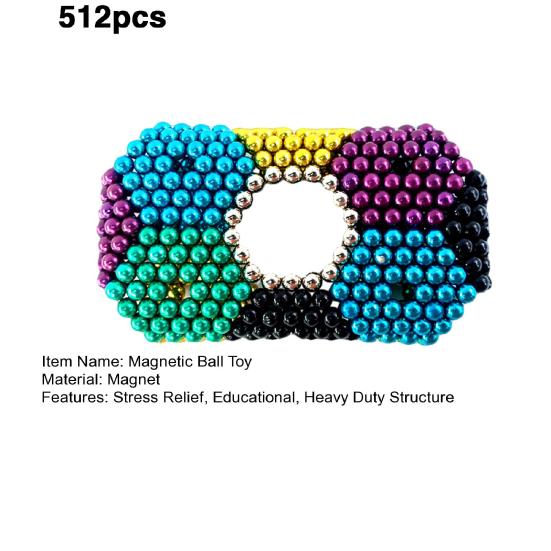 512 шт., 3/5 мм, магнитный шарик, игрушка для снятия стресса, для детей и взрослых, обучающее 3D моделирование, сборка здания, набор магнитных бусин