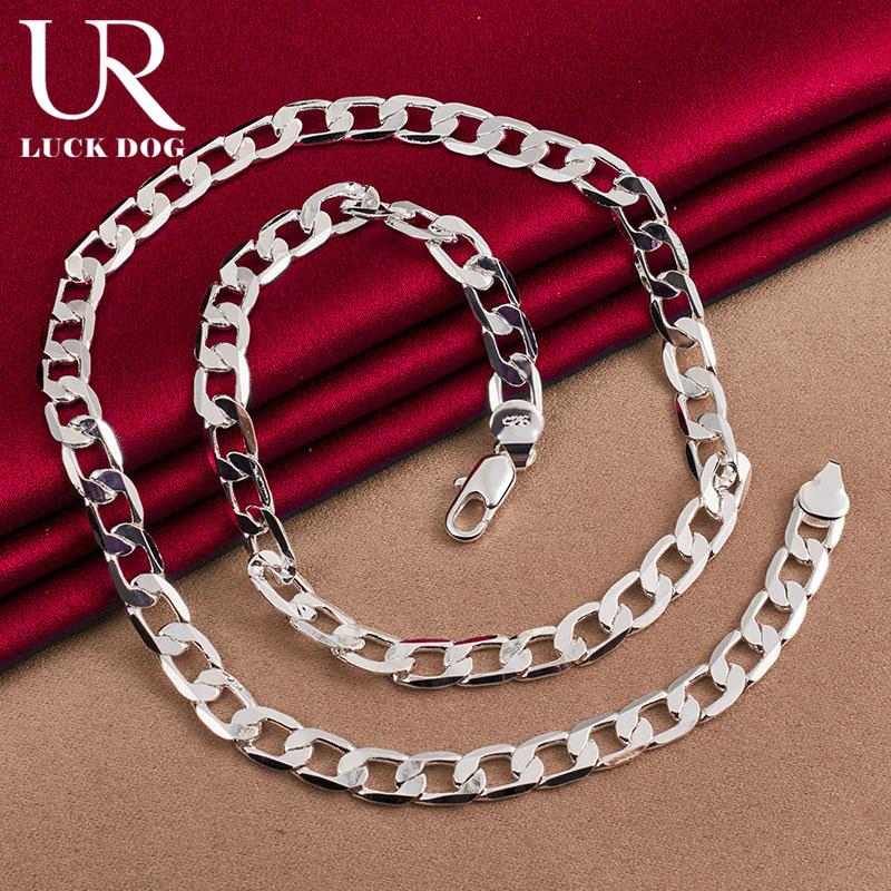 Ожерелье из стерлингового серебра 925 пробы с боковой цепочкой 8 мм, свадебные украшения