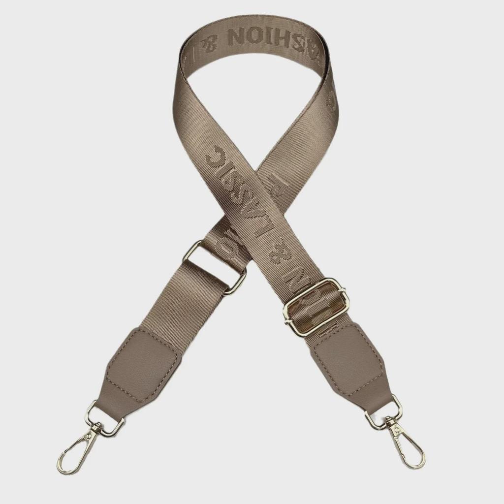 Регулируемый модный ремень для женской сумки через плечо с буквенным принтом - широкий тканый аксессуар.