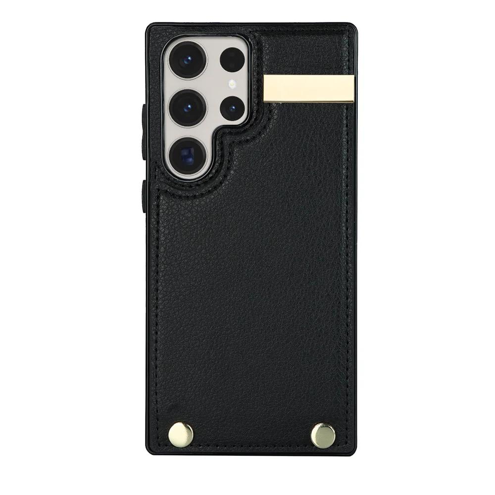 Для Samsung GalaxyS23 S22 S21 S20 Ultra Note20 10 Дизайн Органайзер Многослотовый Карман для Карт и Монет Кожаный Кошелек Чехол для Телефона