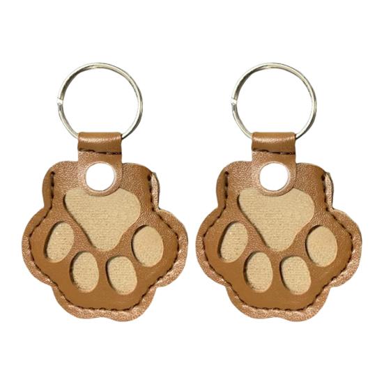 Брелок для питомца из искусственной кожи, памятный брелок в форме лапы, сувенирный брелок, удобный в использовании, мешочек для хранения шерсти питомца, держатель для ключей