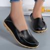 Модные женские туфли на плоской подошве из натуральной кожи, женские мокасины, женская обувь, слипоны, мягкая женская обувь больших размеров