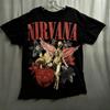 Nirvana Рок-группа Классический Альбом Постер Графический Принт Хлопковая Футболка Уличная Мода Хип-Хоп Модная Футболка Унисекс Женская Свободная Оверсайз Топ