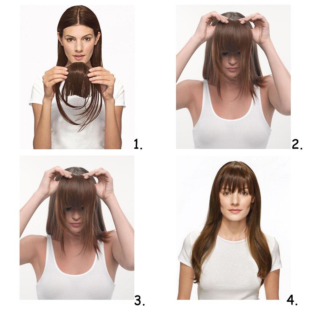 LISI HAIR Синтетические накладные челки для наращивания волос, заколки для волос, натуральный черный, светло-коричневый, темно-коричневый, высокотемпературное волокно