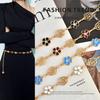 European and American Rose Flowers Women's Decorative Waist Chain Metal Elegant Light Luxury Versatile Skirt Accessories Chain