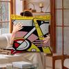 Roy Lichtenstein Pop Art Pillow Covers Cartoon Sofa Decorative Home Doublesided Printing Short Plush Cute Cushion Cover