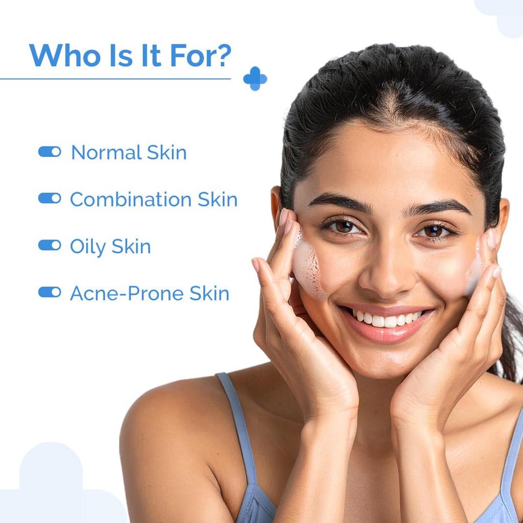 The Derma Co Sali-Cinamide Anti Acne Face Wash 80 ml For Oily Combination Skin With Salicylic Acid Niacinamide Care