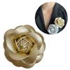 Elegant Camellia Brooch Stylish Flower Shaped Breastpin Ethnic Style Lapel Pin Wedding Party Holiday Gift for Her