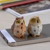 Mini Owl Statue Resin Hand Painted Owl Ornament Miniature Animal Figurine