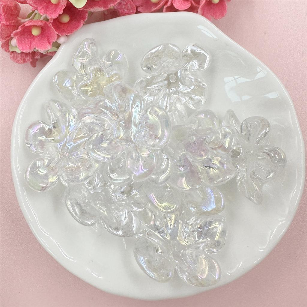 10 шт. 22,5*23,5 мм акриловые цветочные бусины, цепочка для мобильного телефона, чехол «сделай сам», аксессуары для волос, материал ручной работы