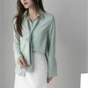 Blusa Mujer Moda Verano  Elegante Blusa Femenina Manga Larga Top Chic Blanco
