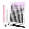 Manga Lash Clusters Dramatic Look Dynamic Volume Invisible Band Long-Lasting & Reusable 140 Clusters 8-18mm