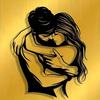 Couple Man And Woman Hugging Face To Face Minimalist Metal Wall Art - Modern Home Decor For Bedroom, Living Room, Or Bathroom.