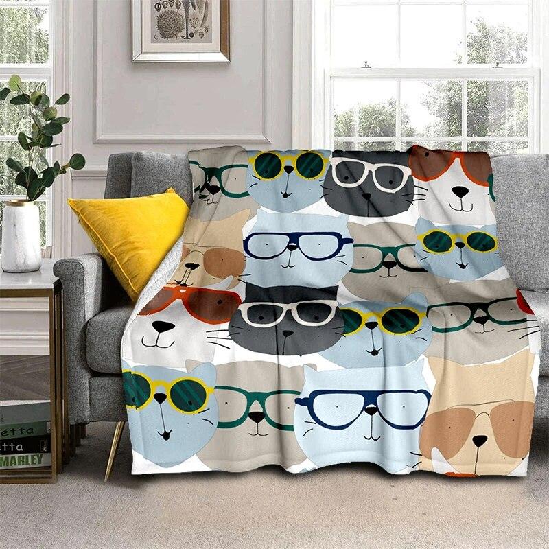 Мягкая плюшевая кровать с мультяшными животными, тонкие одеяла для пикника с героями мультфильмов, современное фланелевое одеяло Gedruckt Bettdecke Geschenk