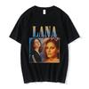 Унисекс Новая футболка с графическим принтом Lana Del Rey Ldr Модная уличная одежда Короткий рукав Повседневная Круглый вырез Большой размер Женская футболка 62477