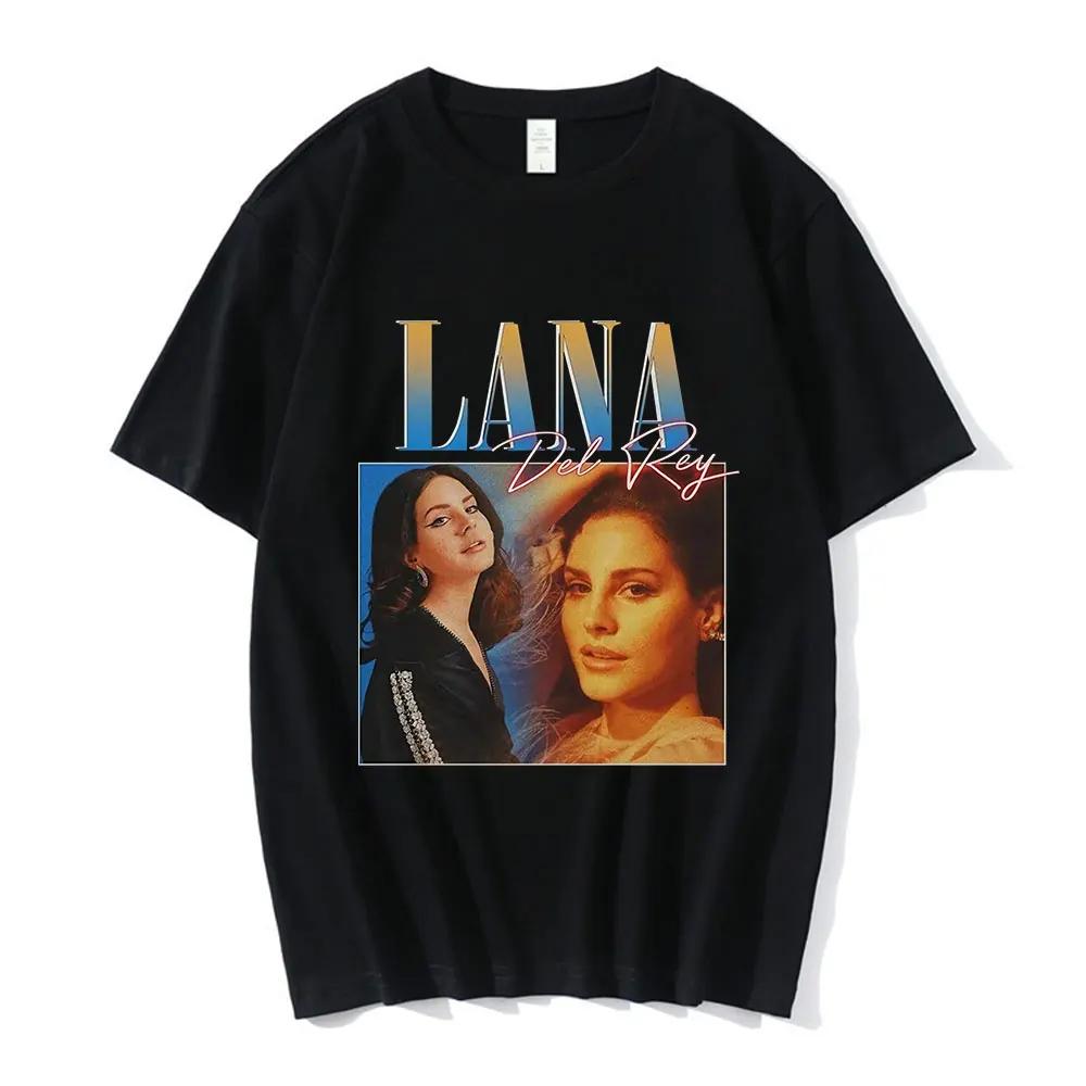 Унисекс Новая футболка с графическим принтом Lana Del Rey Ldr Модная уличная одежда Короткий рукав Повседневная Круглый вырез Большой размер Женская футболка 62477