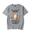 My Level of Sarcasm Depends on Your Level of Stupidity Graphic Tshirt Funny Cat Tshirt Fashion Harajuku T-shirt Brand Tees