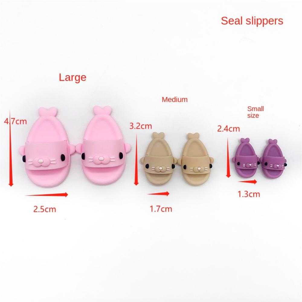 Mini 1/6 BJD Doll Shoes Seal Shape OB11 Seal Shoes Doll Seal Slippers  1/6BJD
