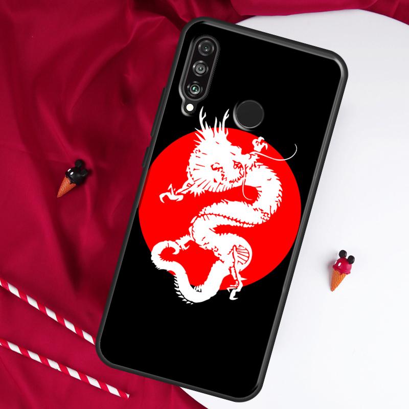 Стиль Японского Дракона Для Huawei Nova Y61 Y70 Y90 Y60 Y72 Y91 12s 12i 11i 7i 8i 9 10 SE P60 Pro P30 P40 Lite Чехол