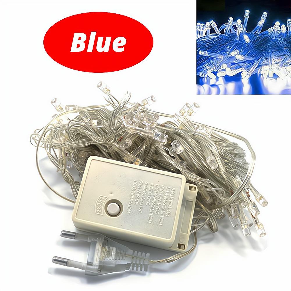 10M 100LED Домашнее украшение Праздничный свет RGB светодиодный уличный вечеринка свадьба Рождество освещение садовые огни 220V EU 110V US вилка