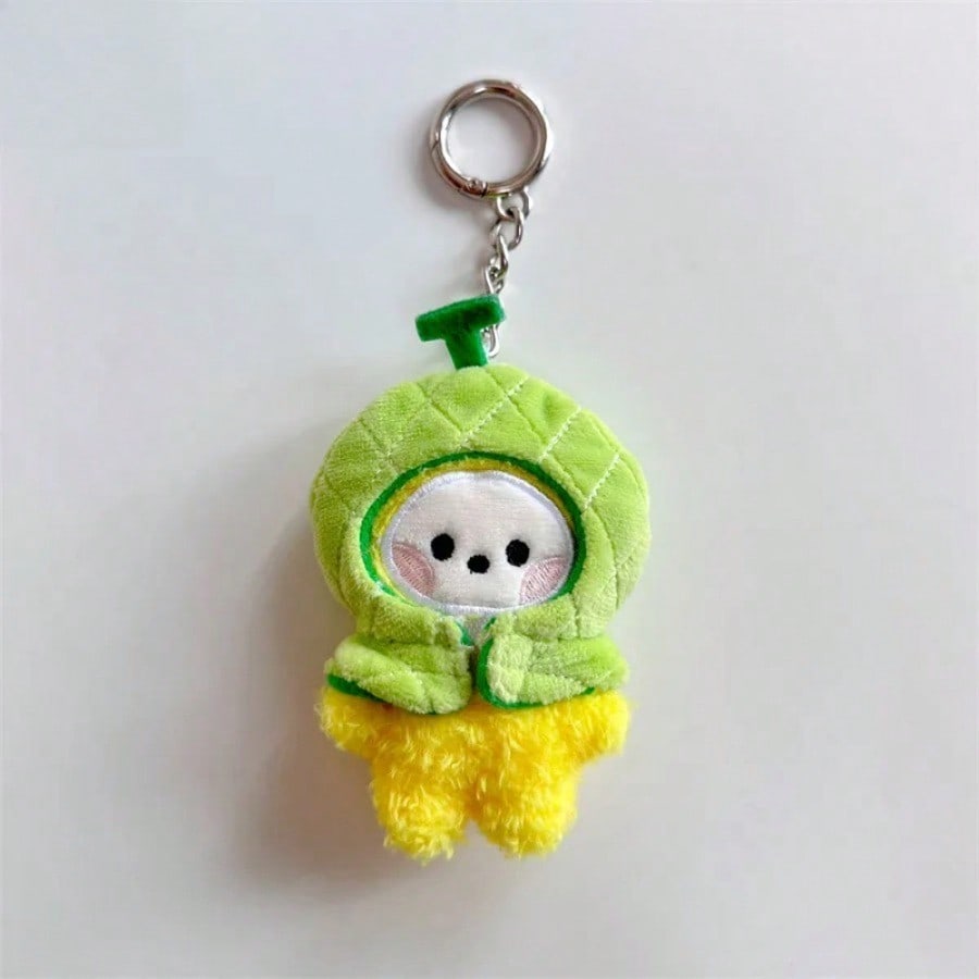 LINE FRIENDS BT21 Аниме K-pop и Мультяшная тематика 9 см Мини-плюш Идеальные Брелоки и Подвески для Рюкзаков Мультяшная Серия Фруктов