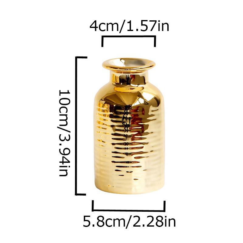 Европейская золотая керамическая ваза для цветов, декоративная ваза для офиса, настольная, контейнер для цветочной композиции, поделки, украшение для дома