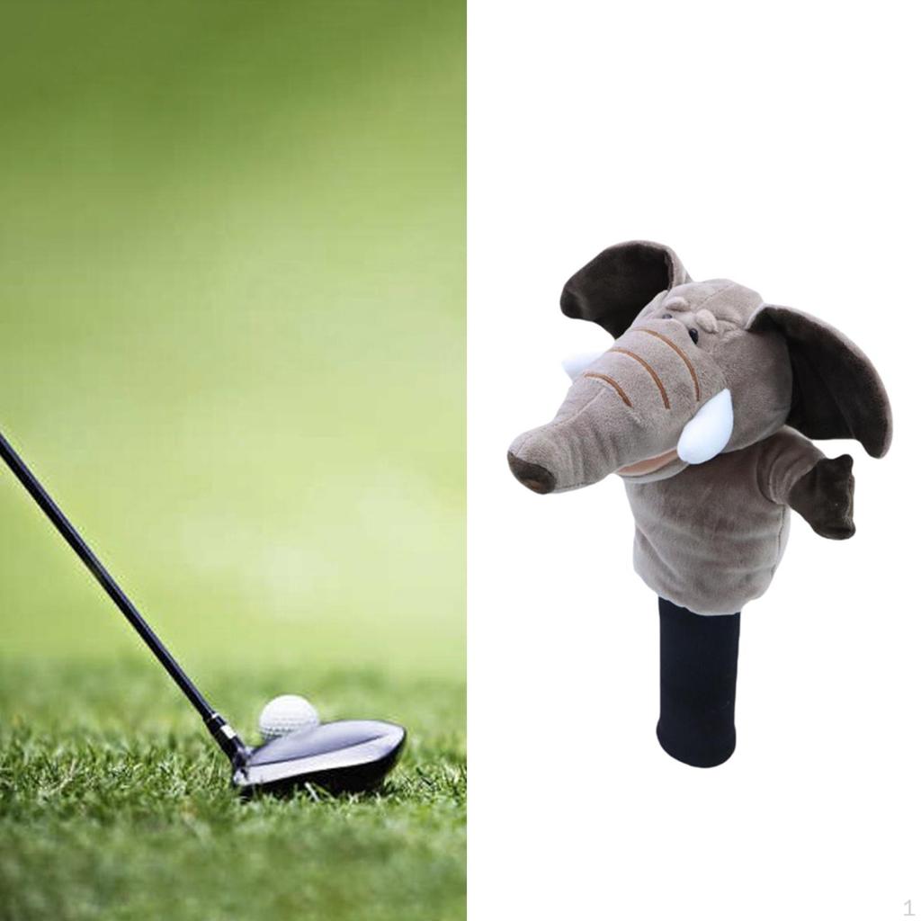 Мягкий чехол для головы клюшки для гольфа в виде животного из дерева, защитный чехол для защиты головы клюшки при транспортировке