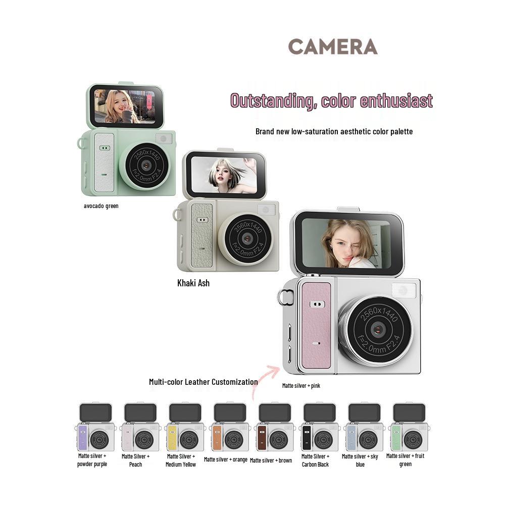 Compact Flip-Screen Mini Camera Pendant - Perfect for Backpacking, Parties, and Student Adventures