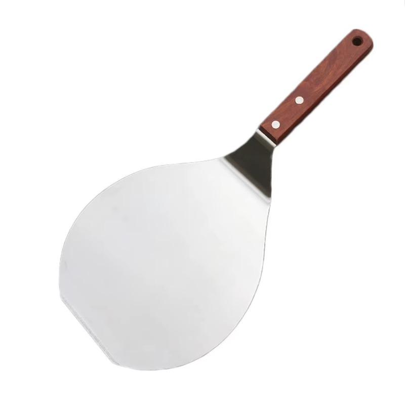 Non Stick Pastry Stainless Steel Kitchen Lifter Round Spatula Pizza Peel Paddle Hanging Hole Baking Tool Cake Shovel Chef Tools