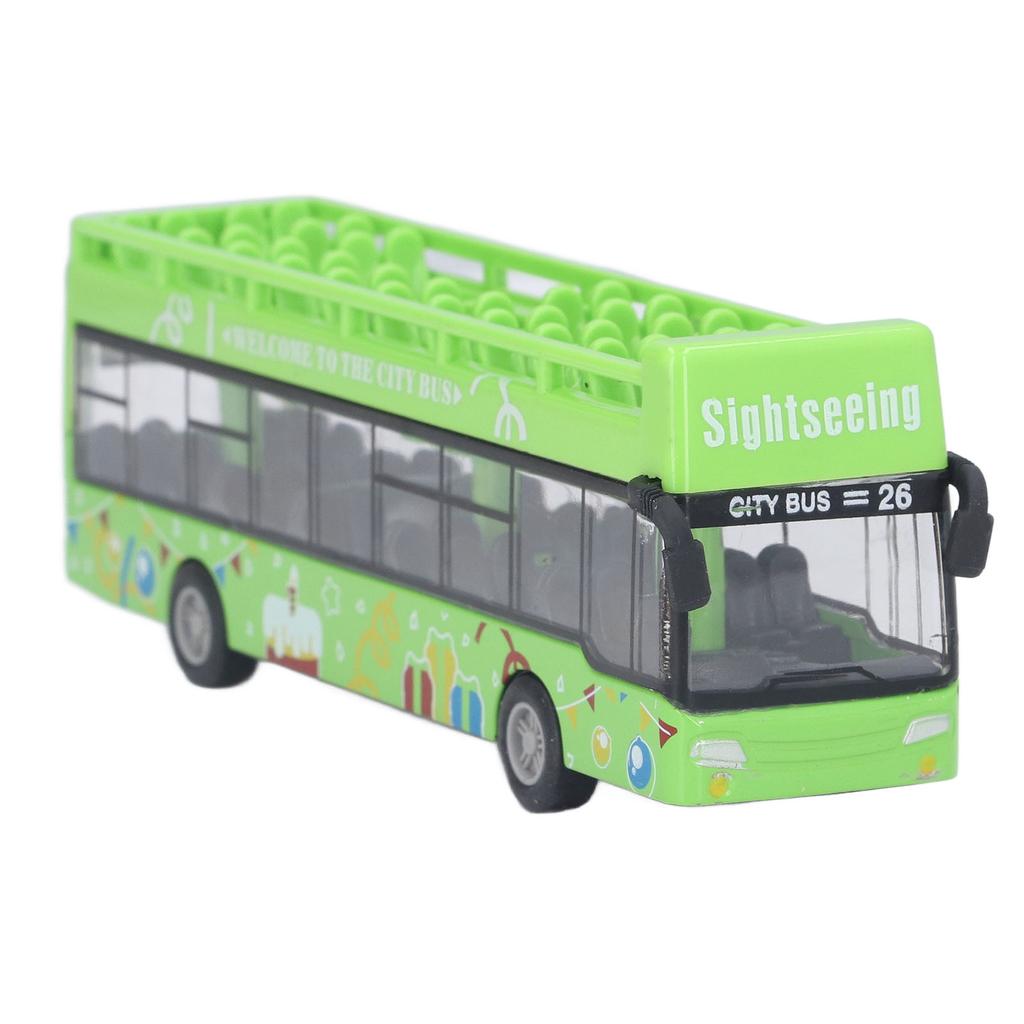 Children Alloy Convertible Bus Model High Simulation Exquisite Appearance Metal Pull Back Bus Toy