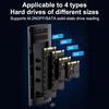 M.2 NVME SATA SSD Enclosure USB Type C 10Gbps 5Gbps PCI-E M2 SSD Transparent External Case Hard Disk Box for M2 2230/2242/2260/2280 SSD