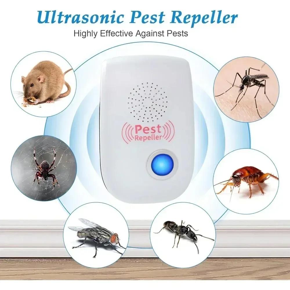 Safe Ultrasonic Pest Repeller Electronic Mouse Cockroach Mosquito Insect Repellent Effective Pest Control Exterminator Essential