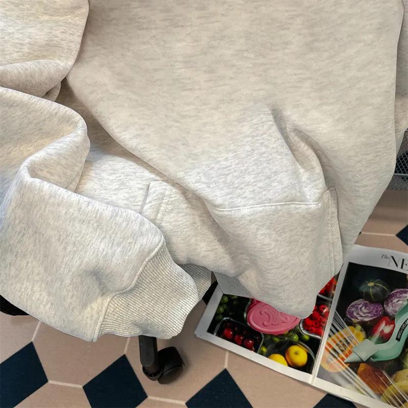 Худи из хлопка с принтом американского мультфильма в стиле ретро-шик для женщин и мужчин - Ранняя осень, Гонконгский стиль