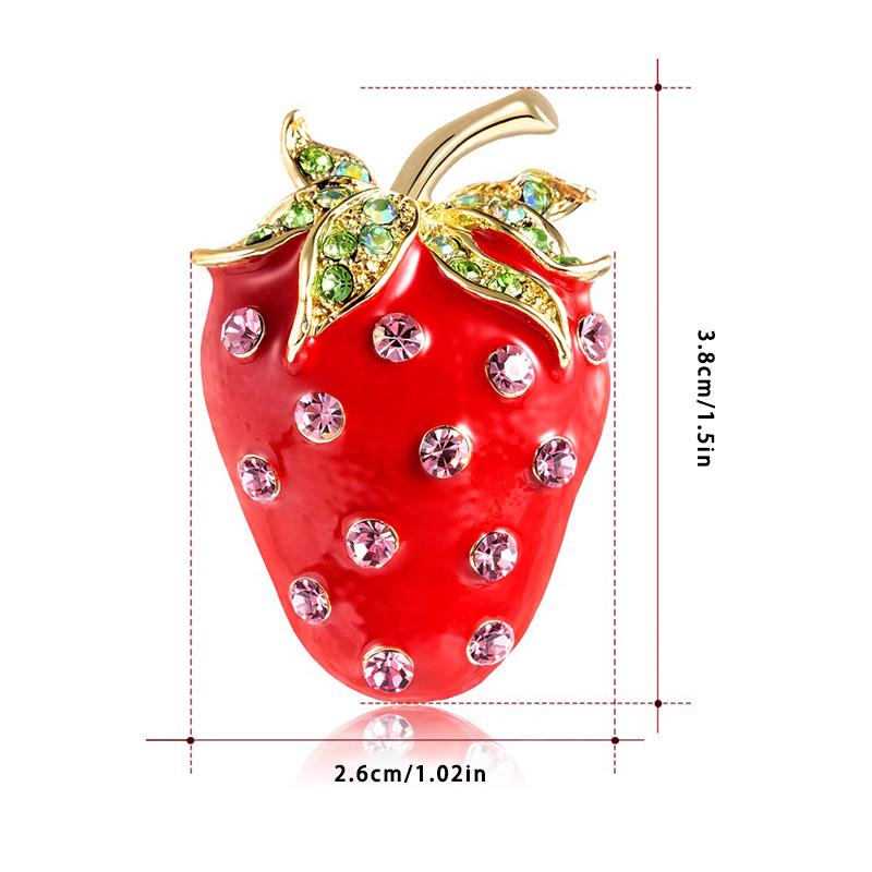 Милый клубничный корсаж, украшение для банкета, женский шарф, брошь, булавки, ювелирные изделия, подарки
