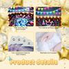 8th Birthday Door Cover 71x35 Inch Neon Glow Birthday Banner for Party Decorations LED Crown Balloon Backdrop Sign for Boys Girls Kids Photo Booth