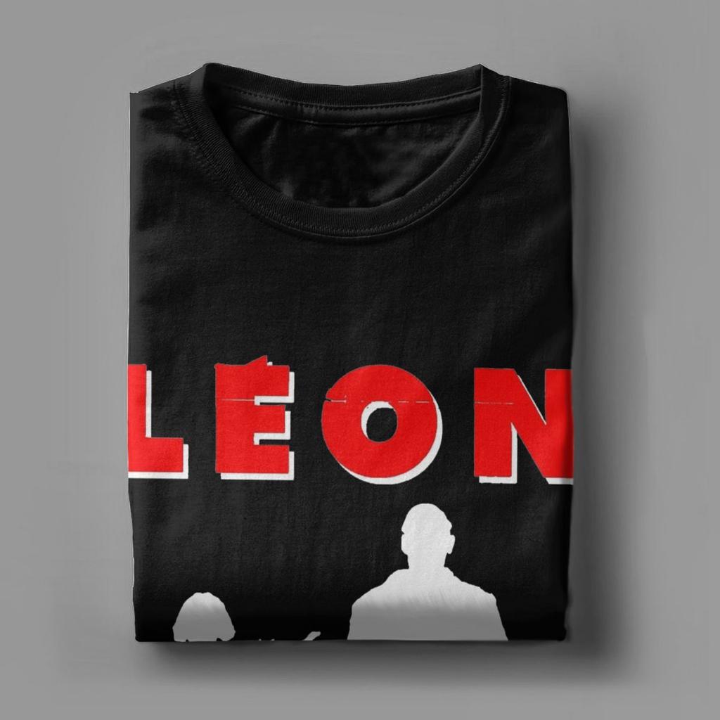 Humor Leon The Professional T-Shirt Men Crew Neck Pure Cotton T Shirts Movie Short Sleeve Tee Shirt Gift Idea Tops