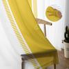 Желтые полосатые текстуры прозрачные шторы для украшения гостиной оконные шторы для кухни тюль вуаль органза шторы