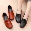 Middle-aged and Elderly Women's Spring and Autumn Soft Sole Floral Loafer Shoes Mom's Simple Fashion Comfortable Flat Non-slip Slip On Shoes