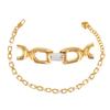 [R3484] - Gold Plated Bracelet 'Sissi' White Gold - 4 Mm