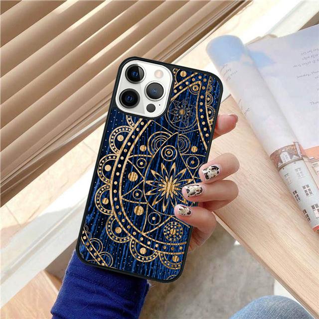 Чехол-накладка с узором «Цветок мандалы» для iPhone 17 Air 15 16 14 13 12 Pro Max 11 Pro Max Plus