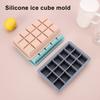 Silicone Ice Cube Tray with Lid 15 Cavity Easy Release Ice Mold for Freezer Large Ice Cubes Maker for Whiskey Cocktails