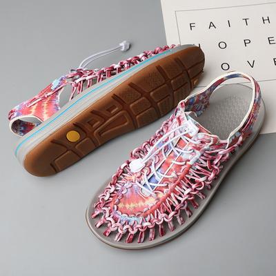 Новые модные женские сандалии большого размера 46, плетеные летние мужские спортивные сандалии унисекс, нескользящие плоские сандалии для отдыха на открытом воздухе Sandalias De Mujer