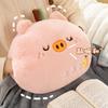 Cute Pig Pig Big Goose Plush Toy Dual-Purpose Pillow Blanket Office Nap Pillow Soft Warm Hand Cover Pillow Small Blanket