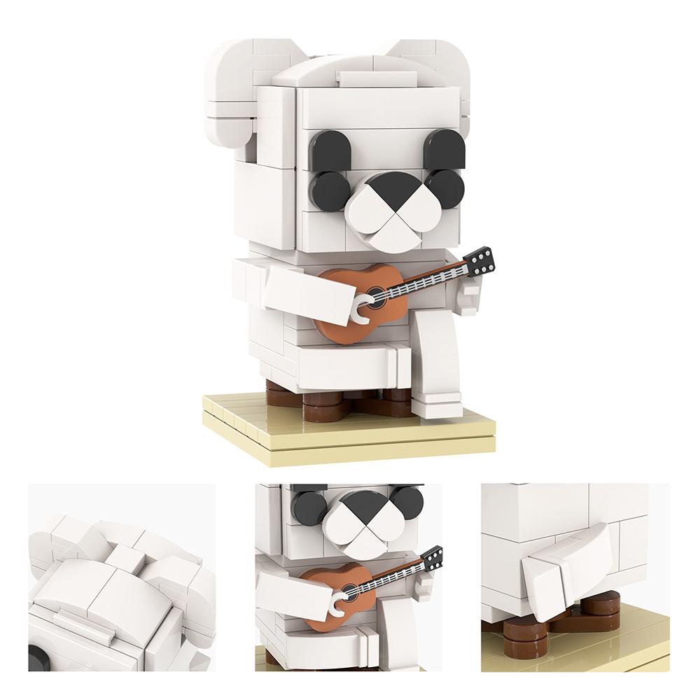 MOOXI Серия Животные MOC Кирпич Панда Тигр Кот Кирпичноголовый Ser Модель Взрослые Строительный блок Детские Образовательные Игрушки Для Детей Подарок