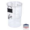 2 Gallon Beverage Dispenser Party Top Stackable Drink Server with Chrome Spigot Chalkboard ID Plate BPA Free Tritan Material